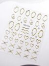 Nail art 5D gold metal sticker