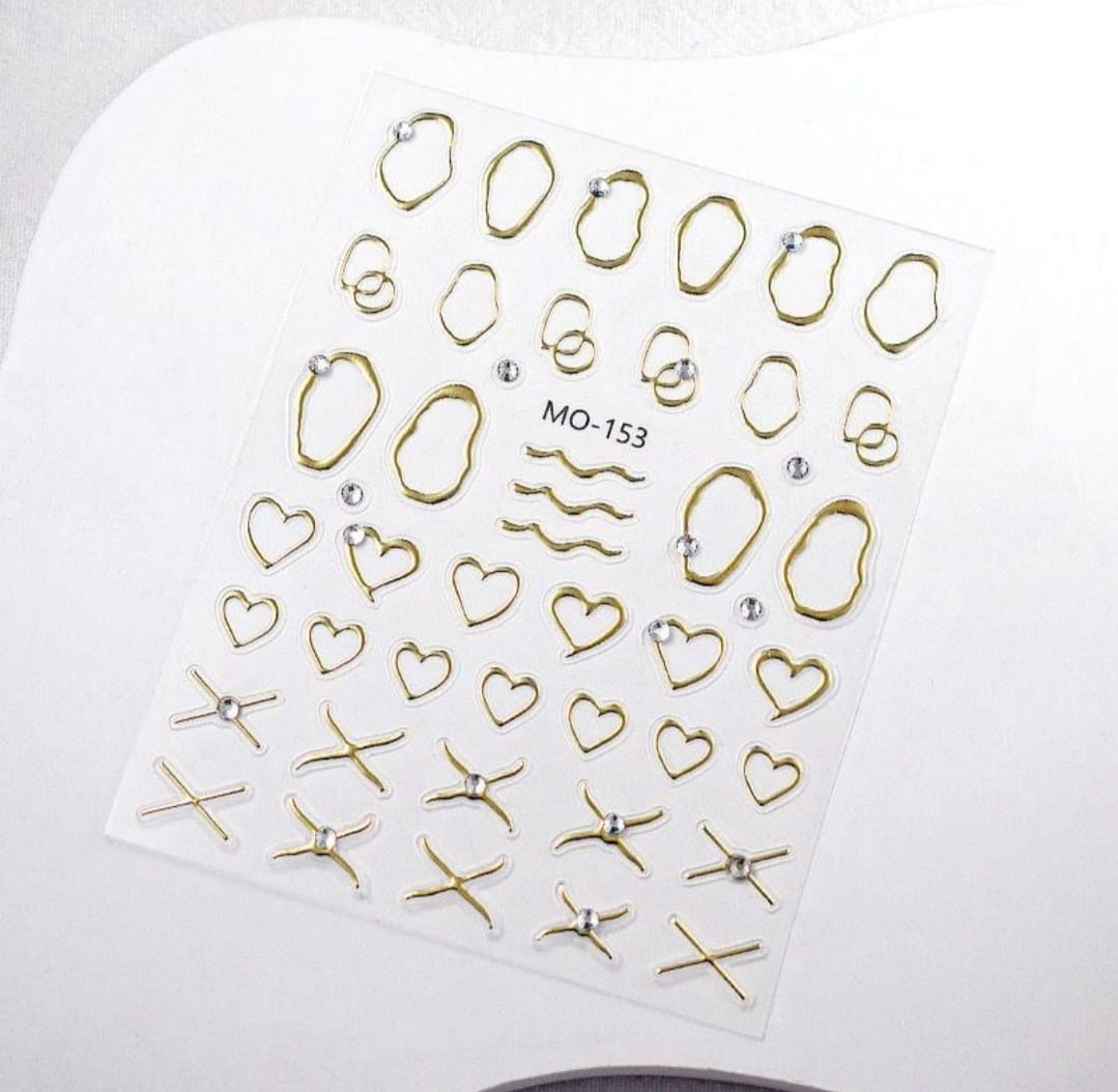 Nail art 5D gold metal sticker